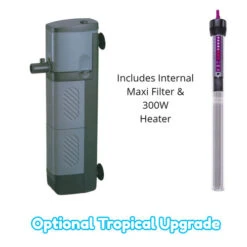 Aqua One AquaVogue 245 Litre Aquarium & Oak Cabinet -OASE Sales Store Aqua One Tropical Upgrade Maxi 104 and 300w Heater 25321.1674824373