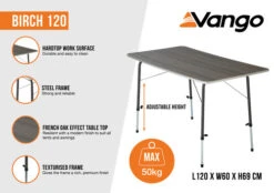 Vango Birch 120 Table -OASE Sales Store Birch 120 Infographic 79800.1678968902